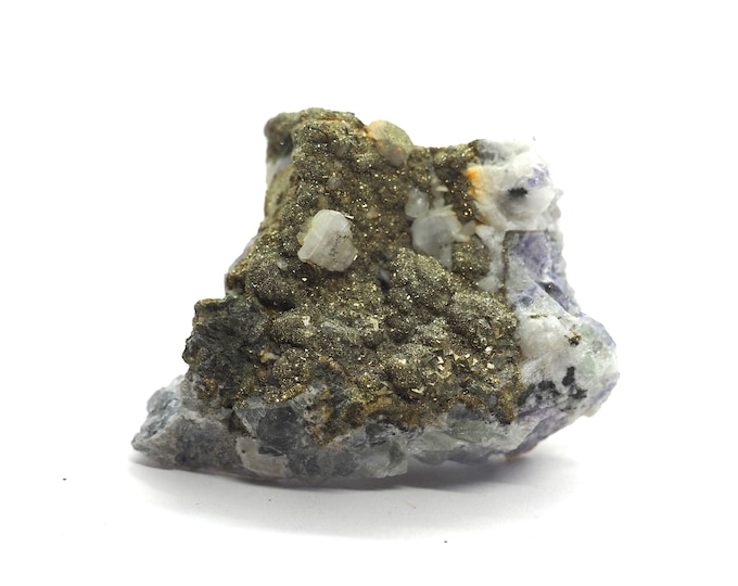 Rock crystal with fluorite and pyrite 45mm x 35mm (31 grams)
