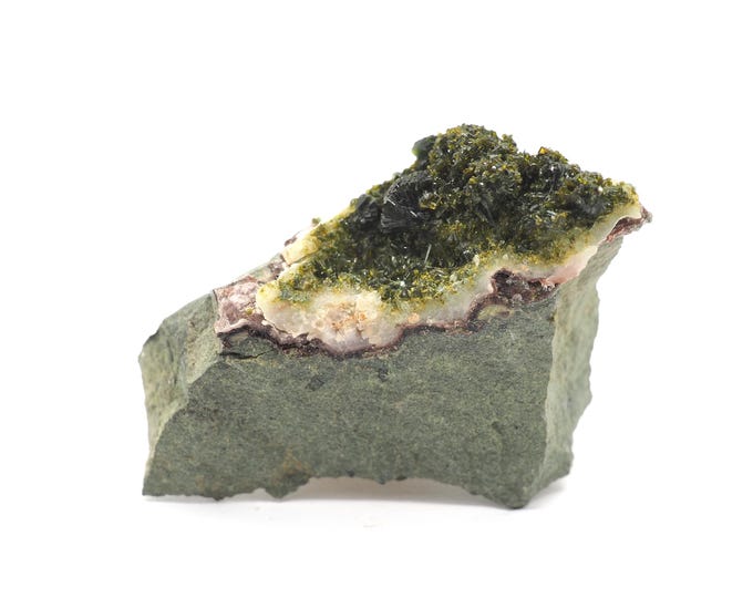 Epidote 55mm x 35mm (67grams). Good quality. Ethically sourced and fair trade mineral. Special find. Pure energy