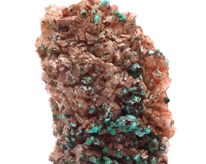 Rosasite Dolomite 100mm x 70mm - 268 grams. Ethically sourced and fair trade mineral. Dolomite Malachite from Morocco. Pure quality.