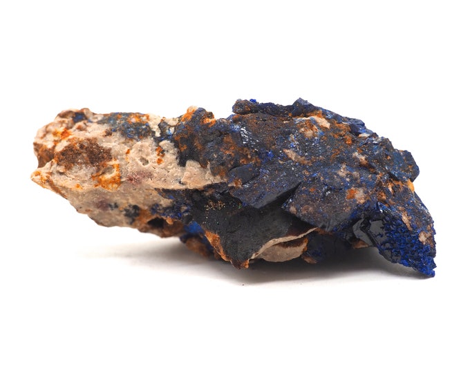 Azurite crystals 60mm x 25mm (36 grams). Ethically sourced and fair trade mineral. Excellent quality, ethically mined. Azurite Morocco.