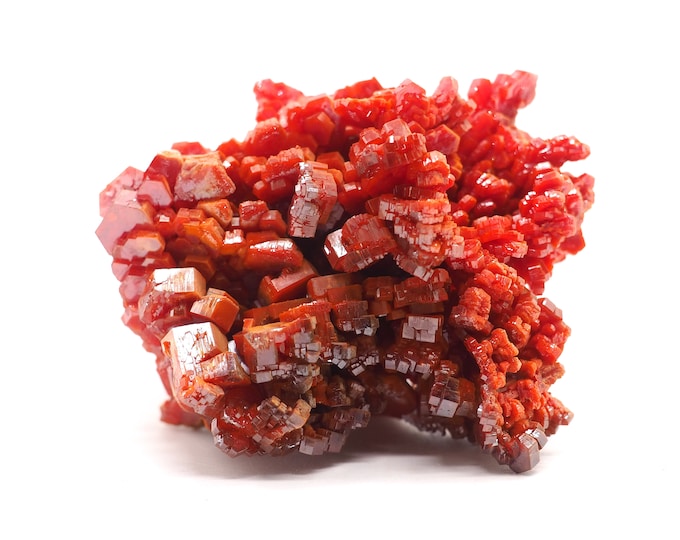 Vanadinite 60mm x 45mm (122 grams). Ethically sourced and fair trade mineral.