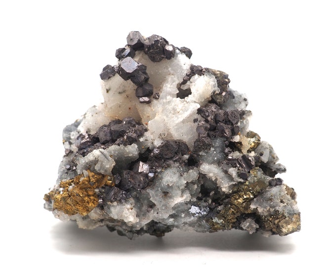 Galena quartz Pyrite 70mm x 55mm (135 grams) Fair trade crystals and minerals. Ethically sourced.
