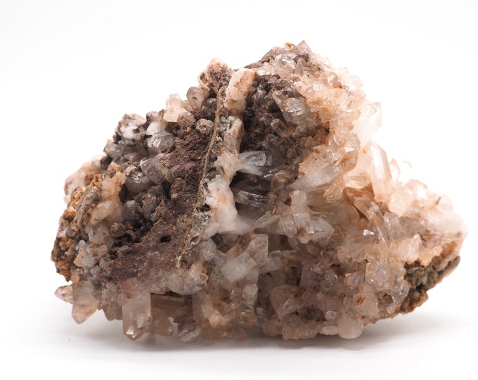 Rock crystal cluster 120mm x 80mm - 558 grams