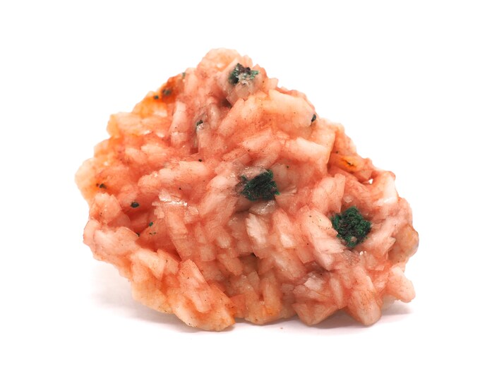 Dolomite 60mm x 45mm - 51 grams. Ethically sourced and fair trade mineral. Dolomite with Malachite. Excellent quality and direct from mine