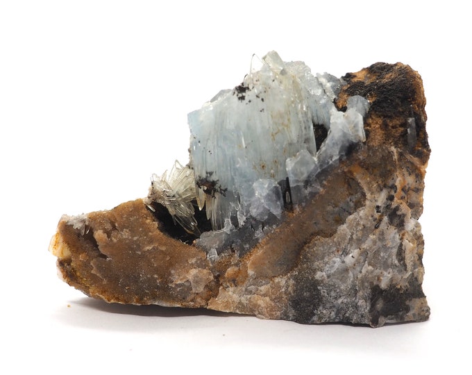 Clear blue barite 80mm x 55mm (190 grams)