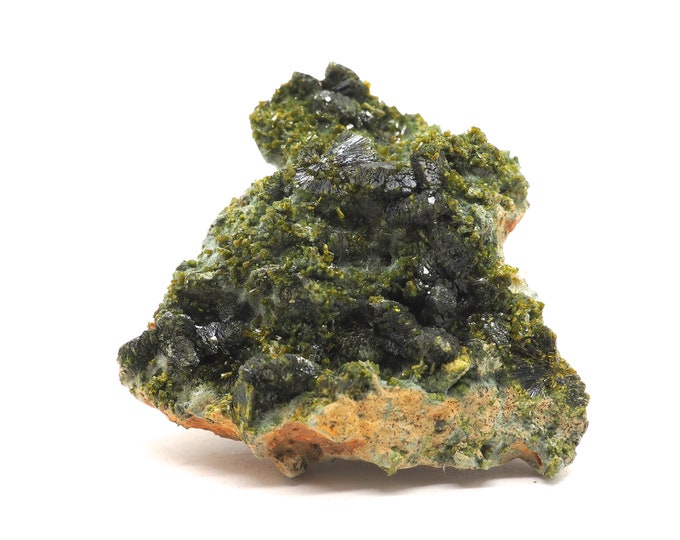 Epidote 65mm x 55mm (72 grams). Ethically sourced and fair trade mineral.