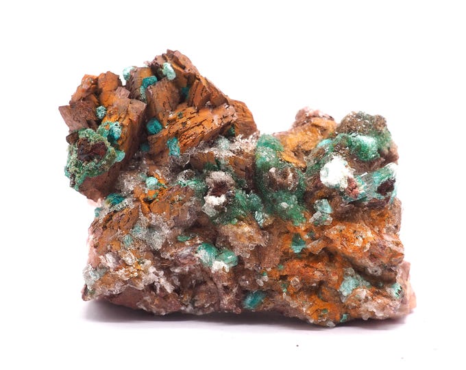 Rosasite Dolomite 55mm x 45mm - 77 grams. Ethically sourced and fair trade mineral. Dolomite Malachite from Morocco. Pure quality.