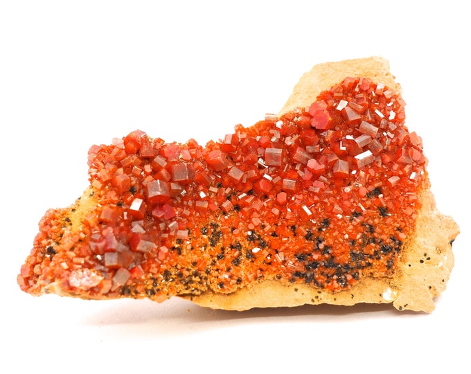 Vanadinite Crystals on matrix 90mm x 50mm (100 grams)