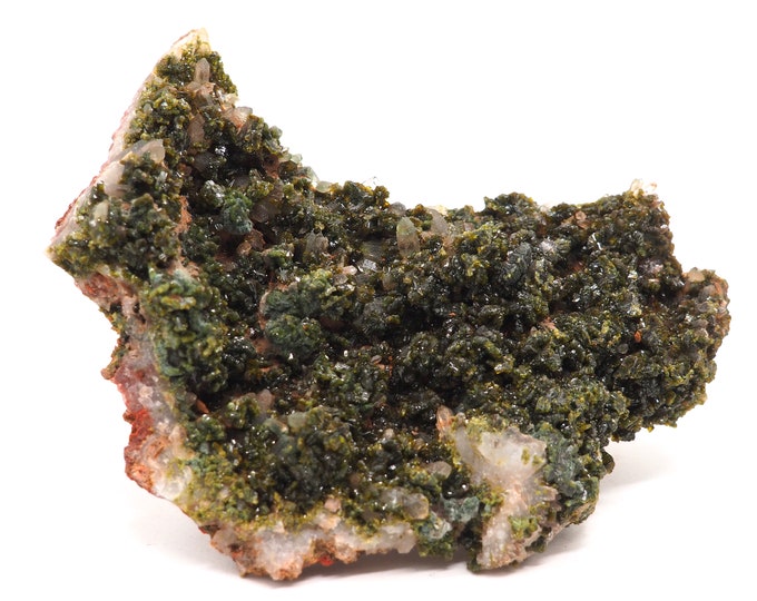 Epidote with quartz 125mm x 100mm (242 grams). Ethically sourced and fair trade mineral. Exclusive piece.