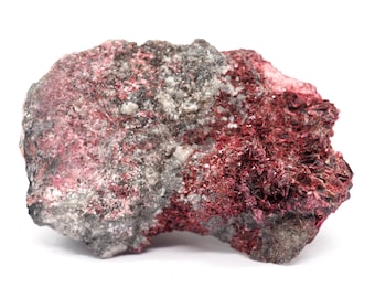 Erythrite rosalite 75 mm x 45 mm (140 grams). Beautiful quality and rare find. Ethically sourced and fair trade. Purple crystals.