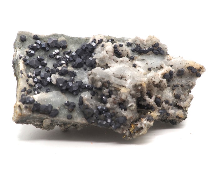 Garnet Calcite Barite 85mm x 50mm (110 grams) Fair trade crystals and minerals. Ethically sourced.