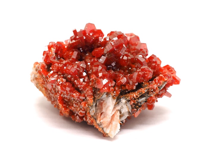 Vanadinite on baryte 50mm x 45mm (73 grams)