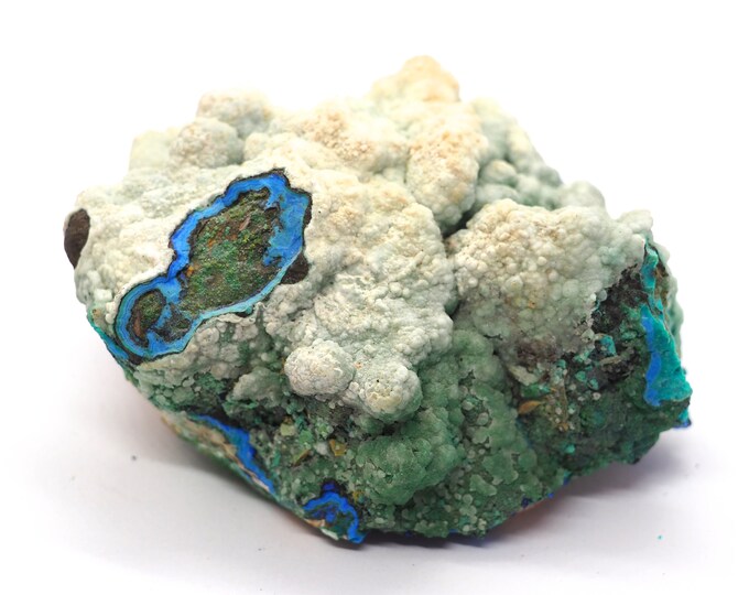 Malachite azurite chrysocolla barite 75mm x 70mm (304 grams)