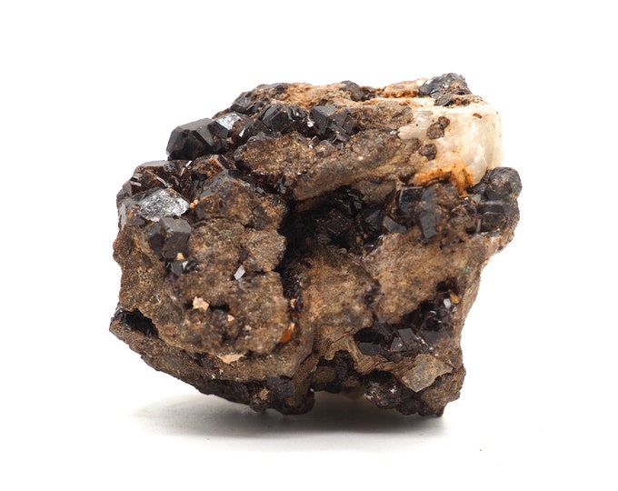 Andradite garnet quartz 60mm x 50mm (142 grams) Fair trade crystals and minerals. Ethically sourced.
