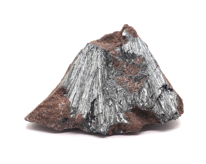 Stibine (Pyrolusite stibnite) 50mm x 35mm (35 grams) Ethically sourced and fair trade mineral.