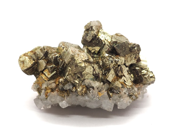 Pyrite with quartz 50 mm x 35 mm (89 grams)
