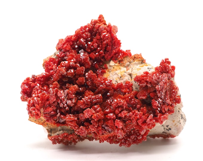 Vanadinite 85mm x 65mm (205 grams). Ethically sourced and fair trade mineral.