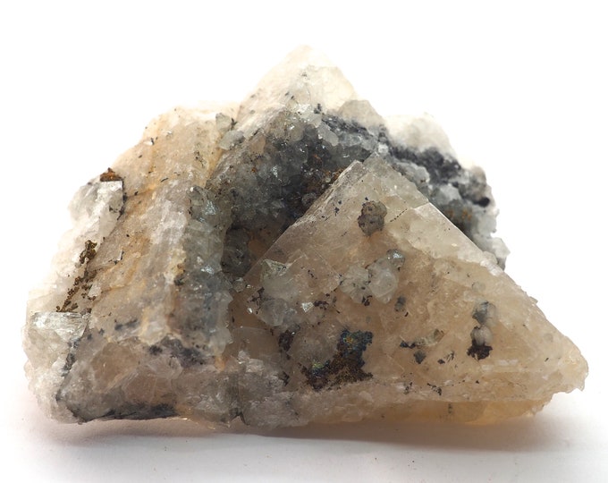 Fluorite with quartz and pyrite 80mm x 60mm (160 grams)