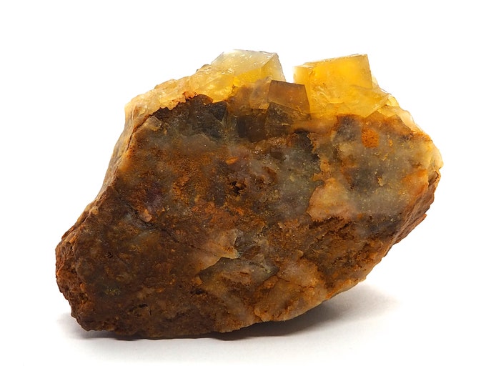 Yellow fluorite klusters 80 mm x 55 mm (133 grams)