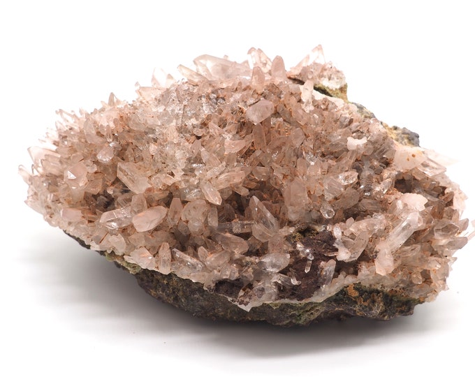 Rock crystal cluster 150mm x 100mm - 831 grams