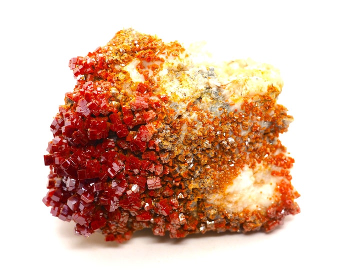 Vanadinite Crystals on matrix 80 mm x 60 mm x 55 mm (313 grams)