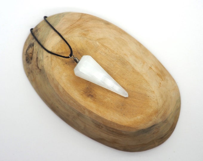 Natural selenite necklace