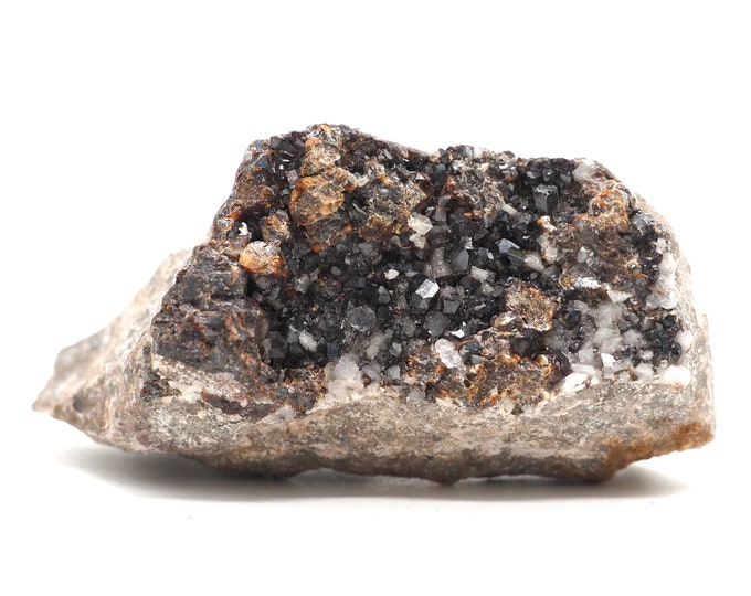 Andradite garnet quartz 60mm x 35mm (75 grams) Fair trade crystals and minerals. Ethically sourced.