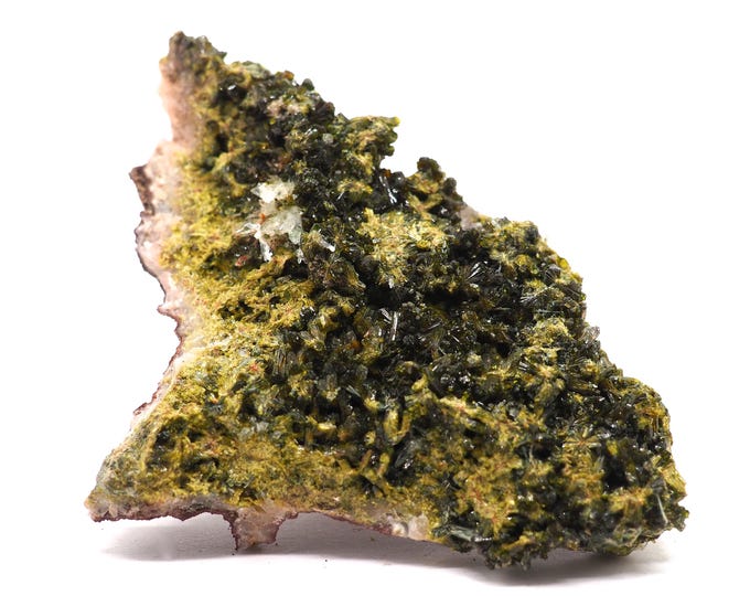 Epidote with rock crystal 85mm x 65mm (62gram). Good quality. Ethically sourced and fair trade mineral. Special find. Pure energy