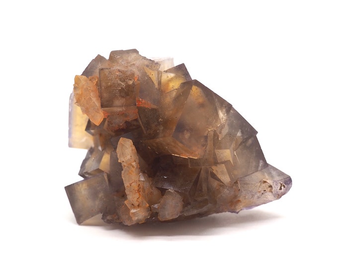 Fluorite with quartz 45mm x 35mm (45 grams). Ethically sourced and fair trade mineral.