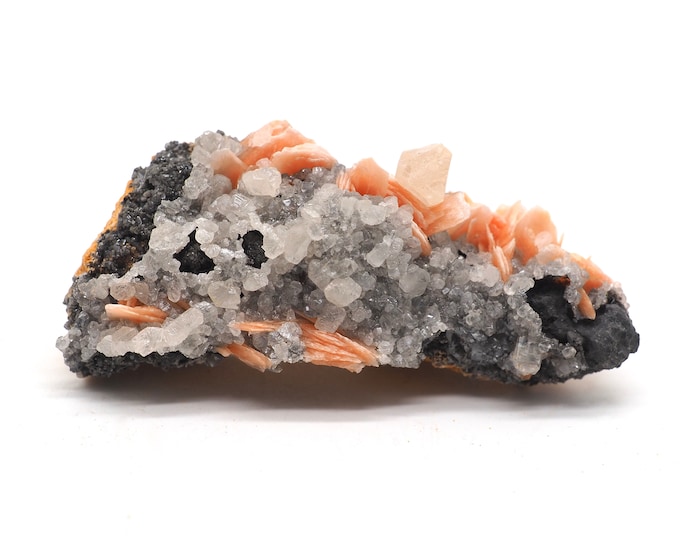 Cerussite Barite 75mm x 30mm - 70gram. Ethically sourced and fair trade mineral.