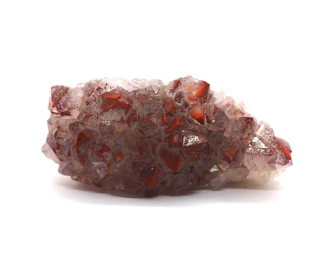 Quartz amethyst with hematite layer 55mm x 30mm - 47 grams