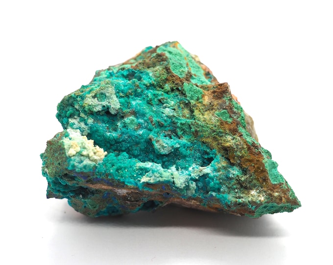 Malachite fluorite chrysocolla 75mm x 65mm (208 grams)