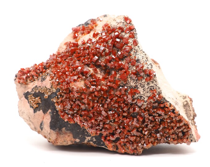 Vanadinite 100mm x 70mm (379 grams). Ethically sourced and fair trade mineral.