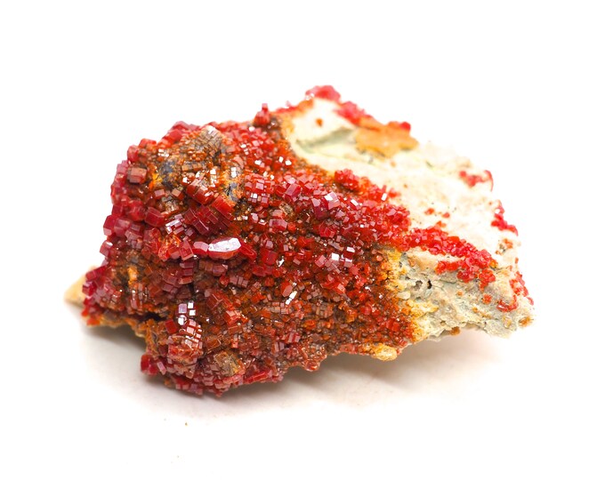 Vanadinite Crystals on matrix 60 mm x 45 mm x 25 mm (76 grams)