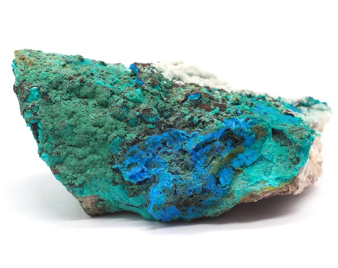 Malachite azurite chrysocolla 95mm x 50mm (194 grams)