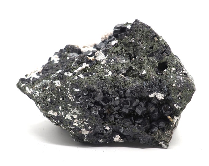 Andradite garnet nepheline 85 mm x 55 mm (312 grams) Fair trade crystals and minerals. Ethically sourced.