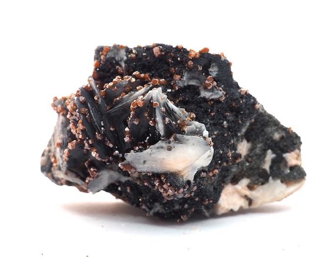 Vanadinite on baryte 70 mm x 45 mm (108 grams)