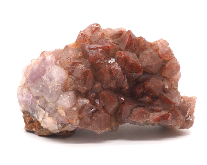 Amethyst with hematite layer 90mm x 50mm - 261 grams. Fair trade crystals and minerals. Ethically sourced.