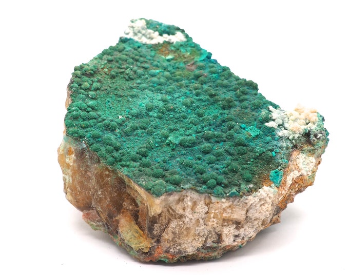 Malachite chrysocolla fluorite 95mm x 75mm (503 grams)