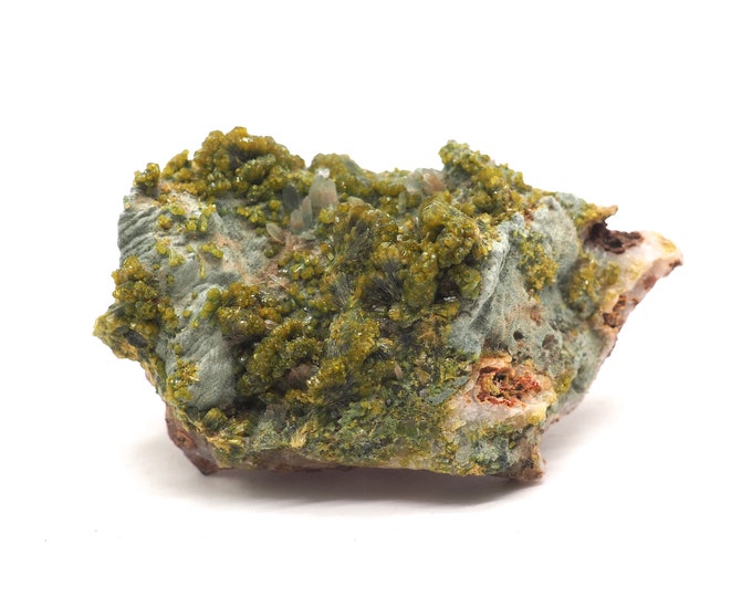Epidote 60mm x 35mm (48 grams). Ethically sourced and fair trade mineral.