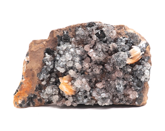 Cerussite Barite 80mm x 45mm - 180 grams. Ethically sourced and fair trade mineral.
