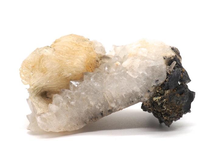 Barite with quartz and pyrite 75 mm x 50 mm (145 grams)