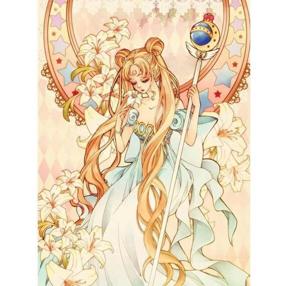 5D DIY Diamond Painting Sailor Moon Anime Manga Art Cartoon Etsy