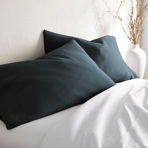 100% Bamboo Viscose  Pillowcase Set, Cooling, Ultra Soft & Breathable - 2 Piece Set (Slate)