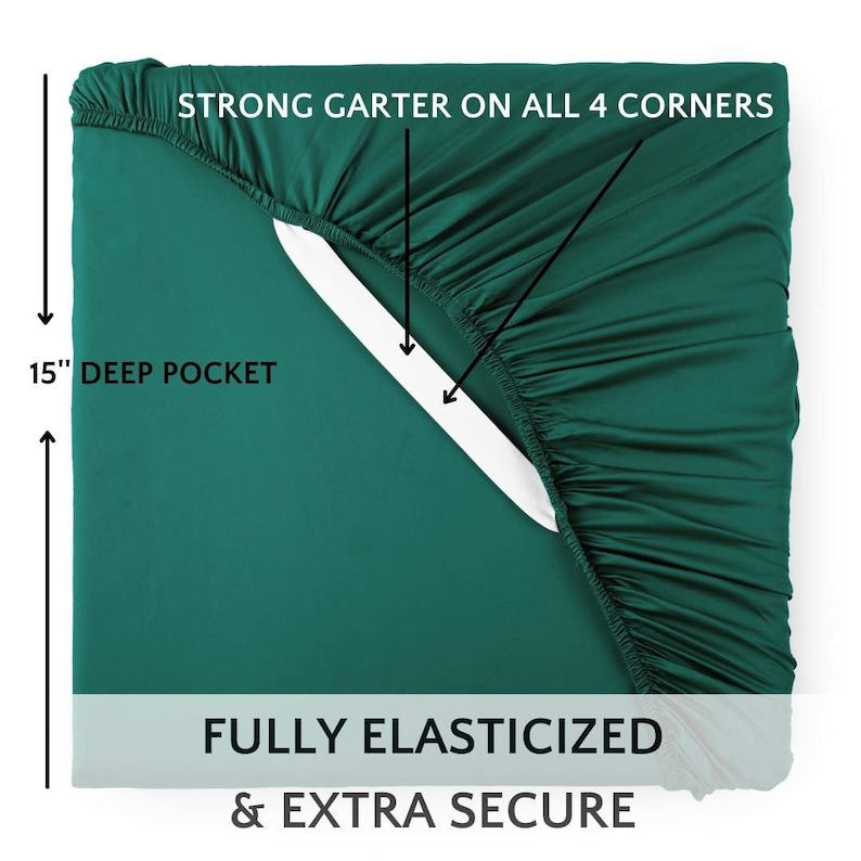 100% Bamboo Viscose Bed Sheet Set - Thumbnail 4