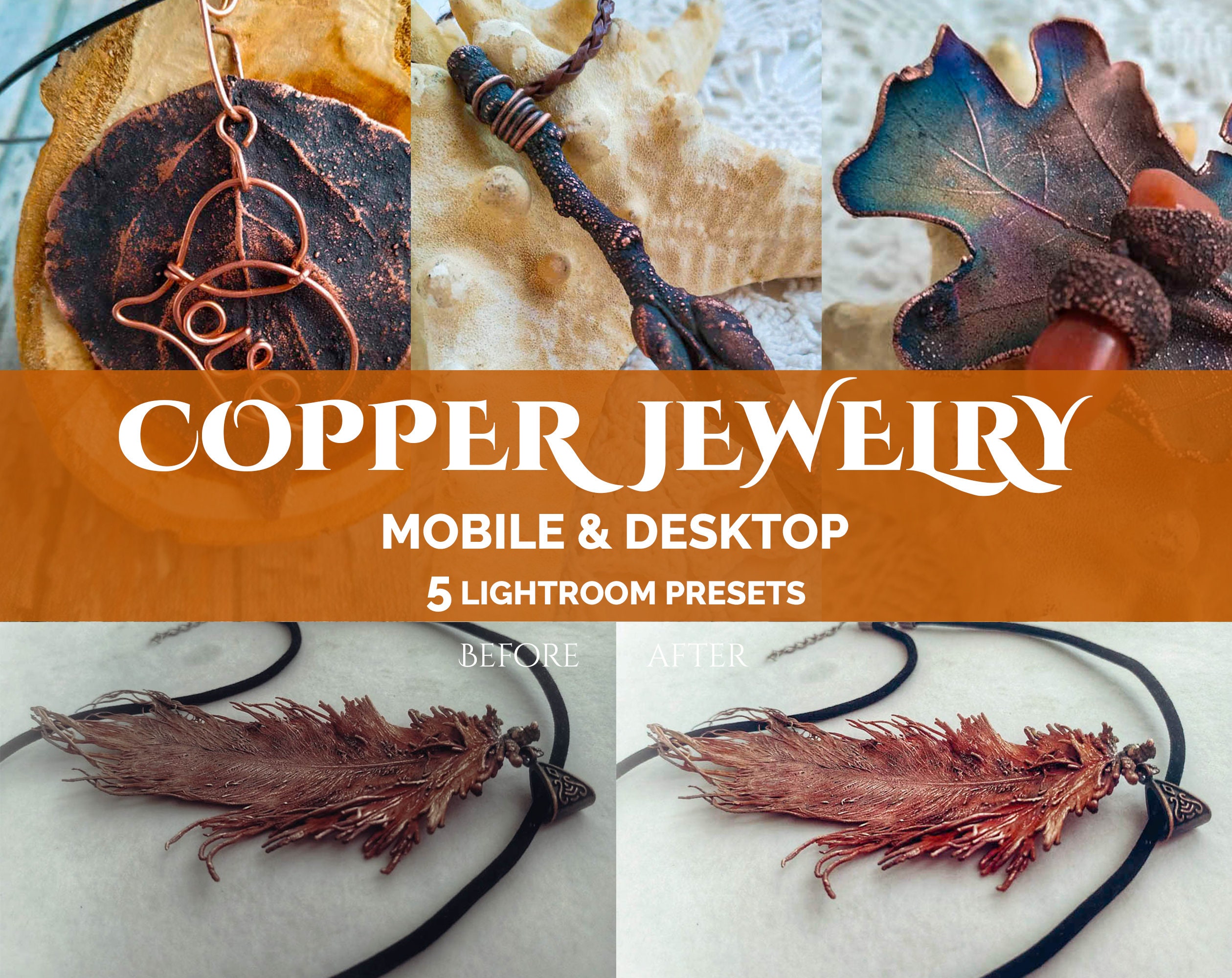 5 lightroom effects Copper jewelry. lightroom presets pack ...