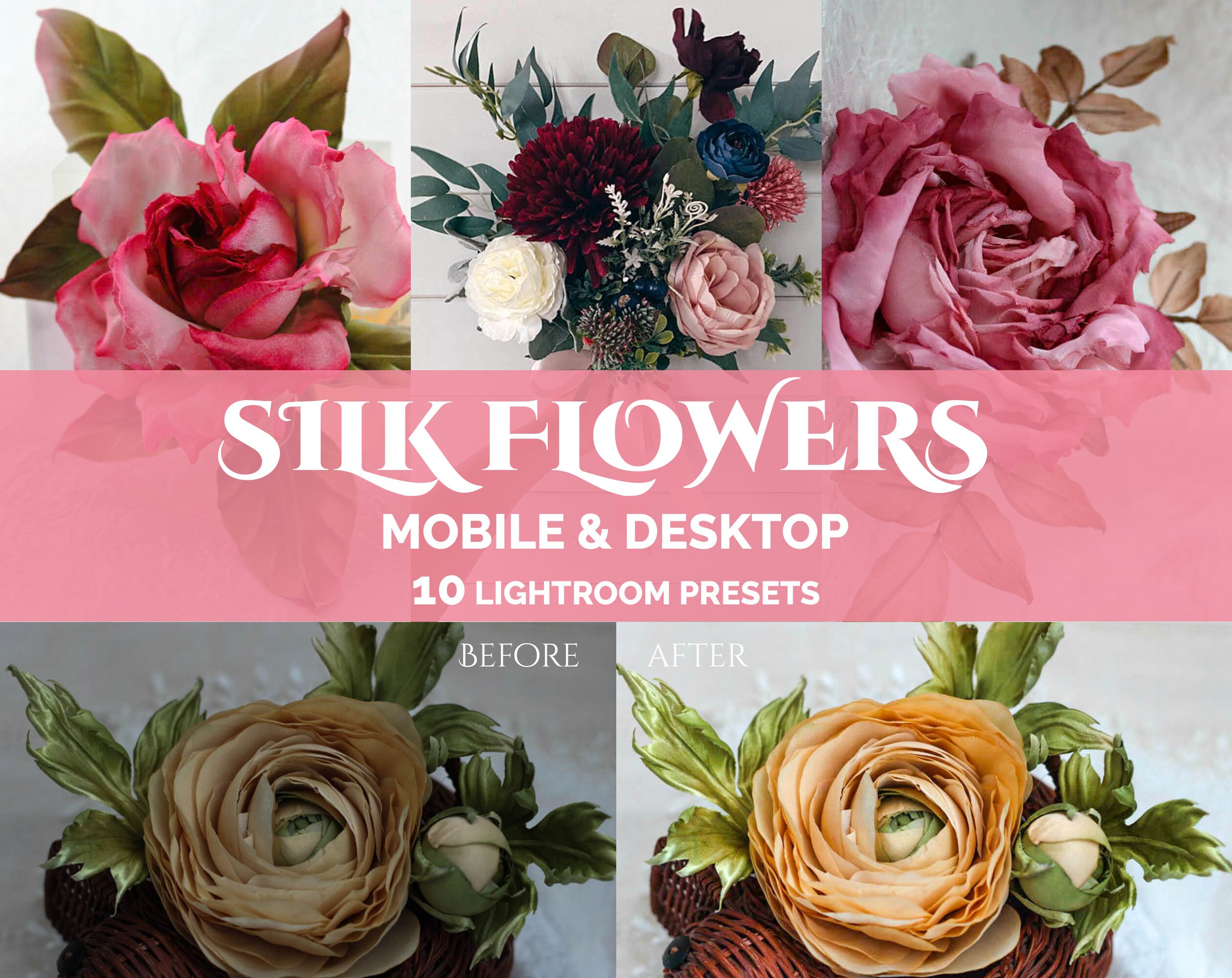 10 flower preset Silk flowers lr presets preset flower Etsy