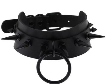 matte black dog collar