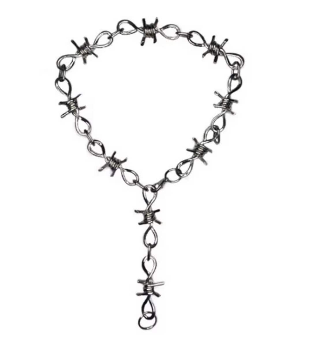 Barbed Wire Necklace Etsy