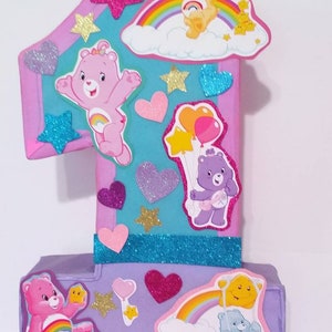 Care Bears Birthday Party Banner DIY Idea- Funshine Bear, Grumpy Bear, —  The Iced Sugar Cookie